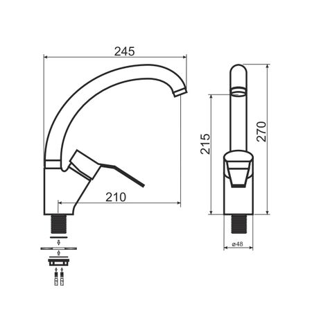 Смеситель Liveno VESTO (ARM-VESTO-5A), 4-е
