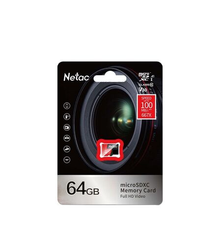 Карта памяти Netac P500 Extreme Pro microSDXC 64GB Class10 UHS-I U3 V30 A1 (NT02P500PRO-064G-S), 2-е