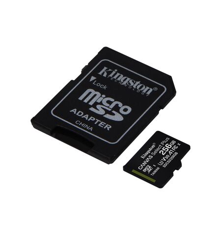 Карта памяти Kingston Canvas Select Plus microSDXC 256GB Class10 UHS-I U3 V30 A1 with SD Adapter (SDCS2/256GB), 2-е