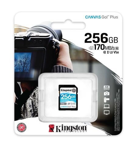 Карта памяти Kingston CANVAS Go! SDXC 256GB Class10 UHS-I U3 V30 (SDG3/256GB), 2-е