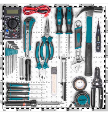Универсальный набор инструментов Bort BTK-30E (30 предметов), 6-е