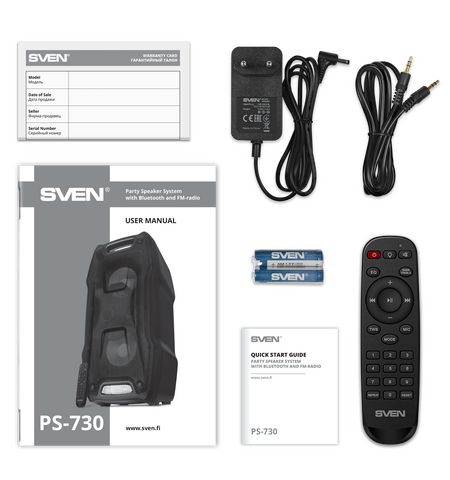 Аудиосистема для вечеринок с Bluetooth SVEN PS-730, 14-е