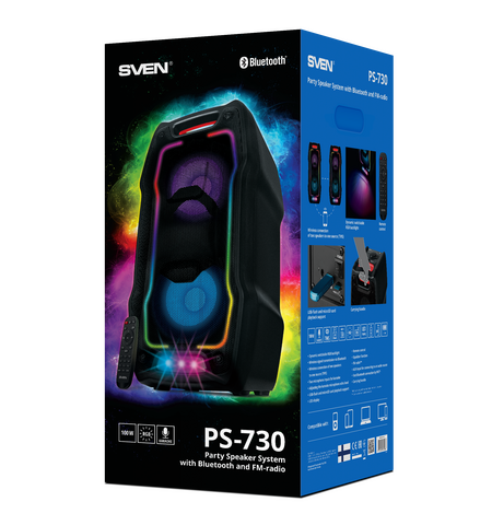 Аудиосистема для вечеринок с Bluetooth SVEN PS-730, 15-е
