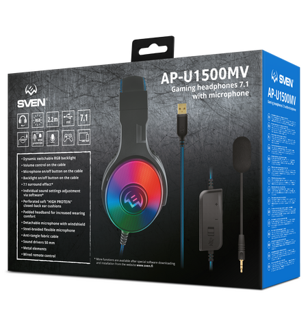 Наушники с микрофоном SVEN AP-U1500MV, 12-е фото товара в интерент-магазине freenet.by Наушники с микрофоном SVEN AP-U1500MV, 12-е