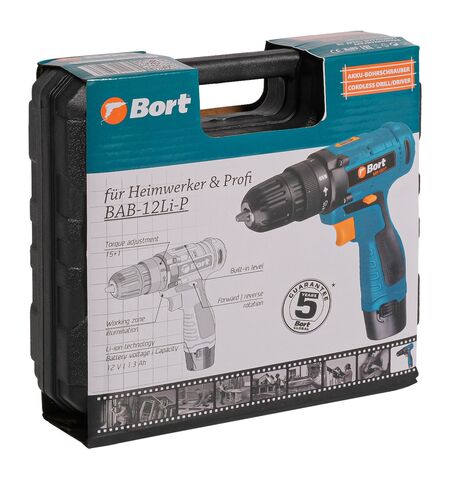 Дрель-шуруповерт Bort BAB-12LI-P, 7-е