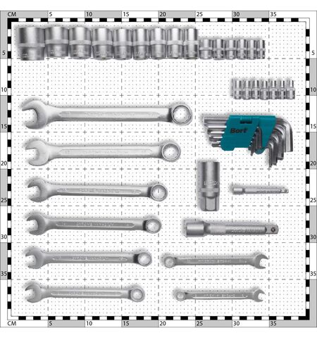 Универсальный набор инструментов Bort BTK-89U (89 предмет), 6-е
