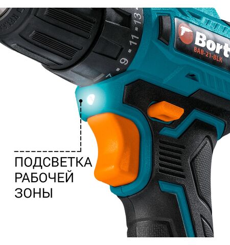 Дрель-шуруповерт Bort BAB-21-BLK, 4-е