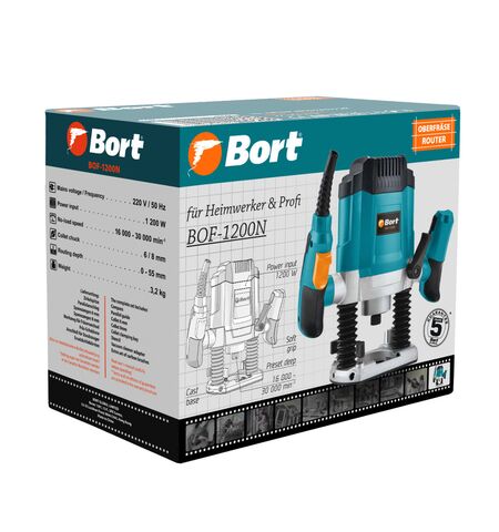 Вертикальный фрезер Bort BOF-1200N, 10-е