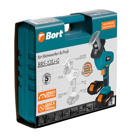 Сабельная пила Bort BRS-12LI-G, 10-е