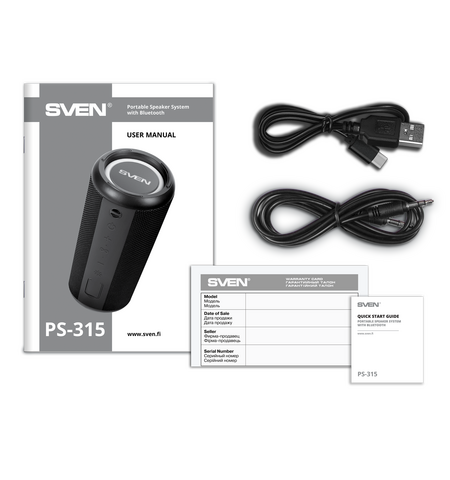 Портативная колонка SVEN PS-315, 10-е