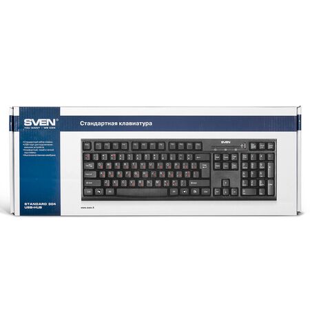 Проводная клавиатура с USB-портом SVEN Standard 304 USB+HUB, 6-е фото товара в интерент-магазине freenet.by Проводная клавиатура с USB-портом SVEN Standard 304 USB+HUB, 6-е