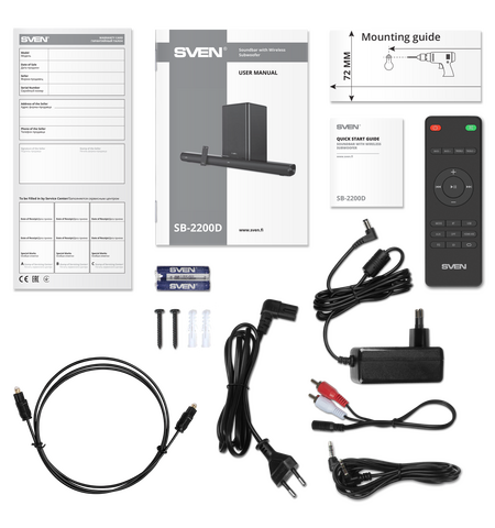 Саундбар SVEN SB-2200D, 14-е