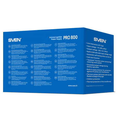Источник бесперебойного питания SVEN Pro 800, 6-е