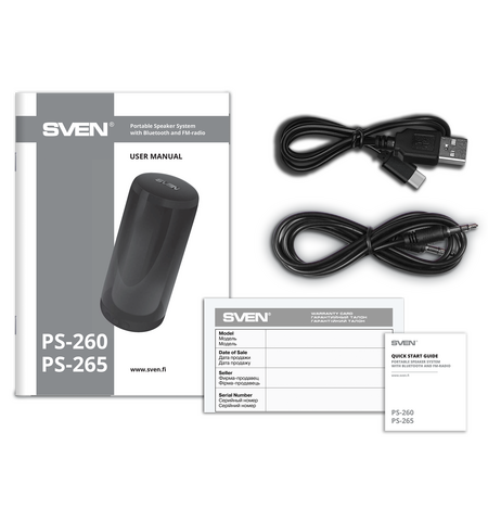Портативная колонка SVEN PS-265, 11-е фото товара в интерент-магазине freenet.by Портативная колонка SVEN PS-265, 11-е