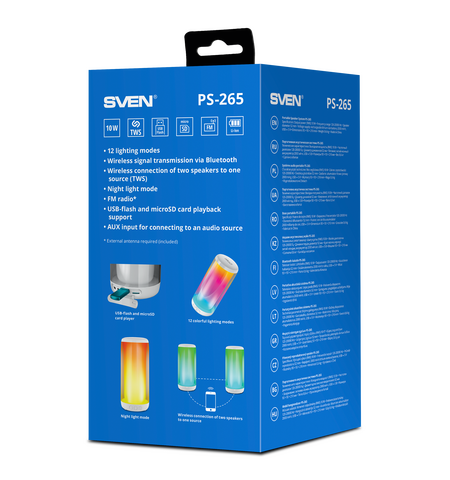 Портативная колонка SVEN PS-265, 13-е фото товара в интерент-магазине freenet.by Портативная колонка SVEN PS-265, 13-е