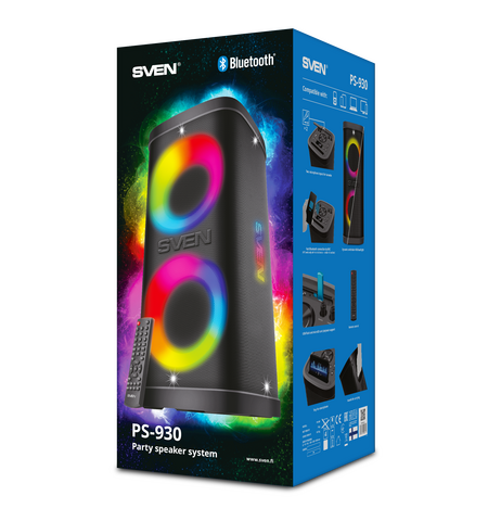 Портативная колонка SVEN PS-930, 15-е фото товара в интерент-магазине freenet.by Портативная колонка SVEN PS-930, 15-е