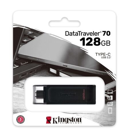 USB Flash Drive Kingston DataTraveler 70 128GB (DT70/128GB), 3-е
