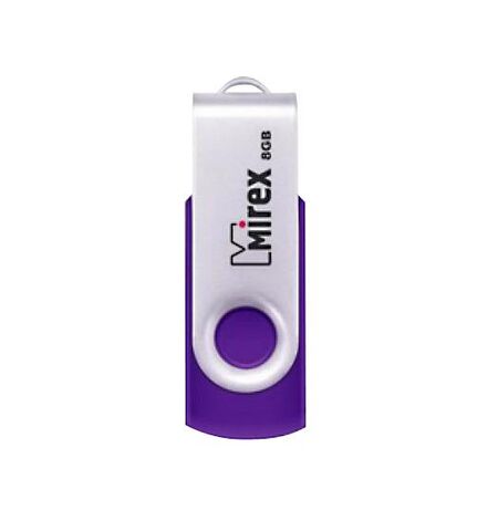 USB Flash Mirex SWIVEL RUBBER VIOLET 16GB (13600-FMUSRV16)