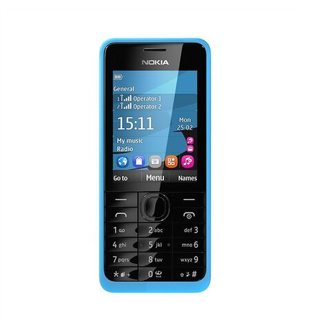 Мобильный телефон Nokia 301 (Dual Sim) Cyan