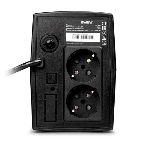 Источник бесперебойного питания SVEN Pro 600, 3-е