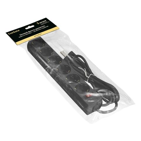Сетевой фильтр ExeGate SP-6-5B (6 розеток, 5 м), 2-е