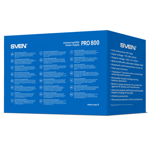 Источник бесперебойного питания SVEN Pro 800, 6-е