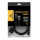Кабель cablexpert CC-HDMI-DVI-6 (HDMI to DVI 1.8 m), 4-е